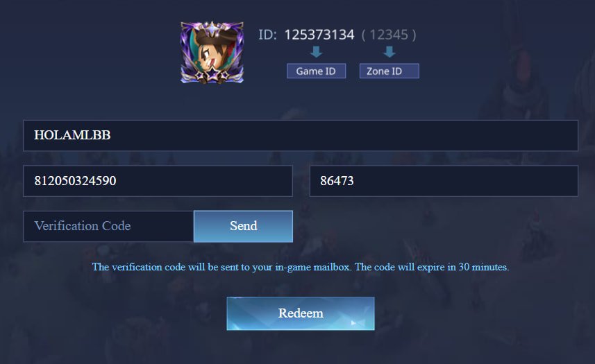 Mobile Legends redeem codes center